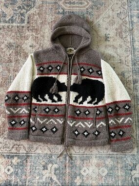 Vintage Y2K Earthragz Wool-Cotton Zip-up Sweater